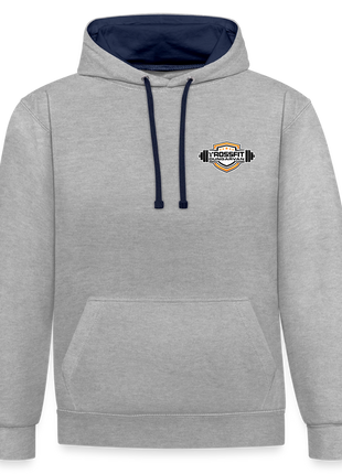 Crossfit Contrast Colour Hoodie - heather grey/navy