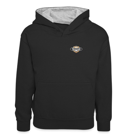 Crossfit Teen Contrast Hoodie - black/heather grey