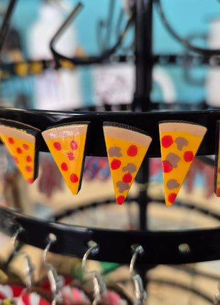 Handcrafted Pizza Stud Earrings