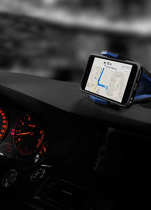 Car Phone Holder Alligator Clip Mobile Phone Holder for Car - Black/Blue - siopashop.ie