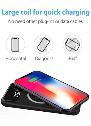 Wireless Charger Wireless Charger for all Qi Smart Devices - Red - siopashop.ie