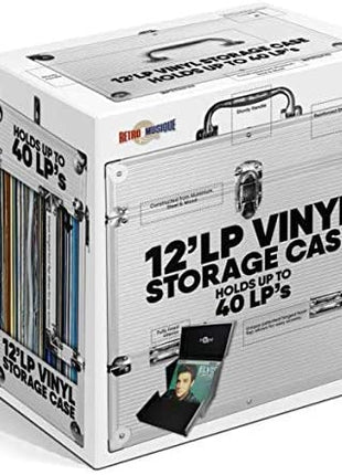 Vinyl Case 12" Aluminium Vinyl Storage Case with Unique Folding Front Flap - siopashop.ie
