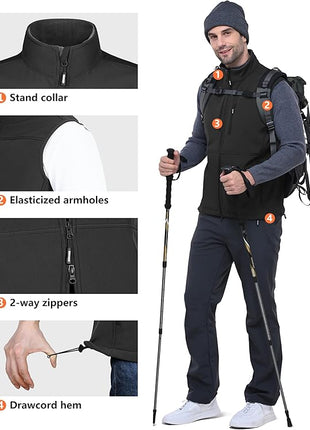 Custom Men's Fleece Lined Softshell Gilet