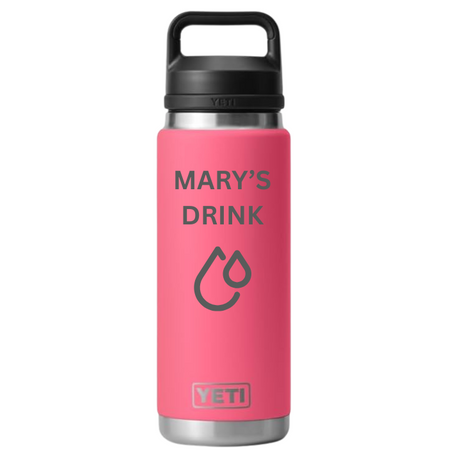 YETI 26oz Rambler Bottle Chug with Customisation