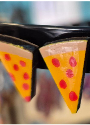 Handcrafted Pizza Stud Earrings