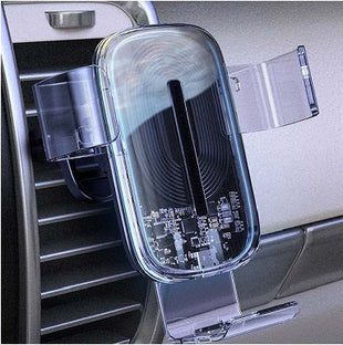 Wireless Car Charger Qi Wireless Air Vent Car Charger - siopashop.ie Clear