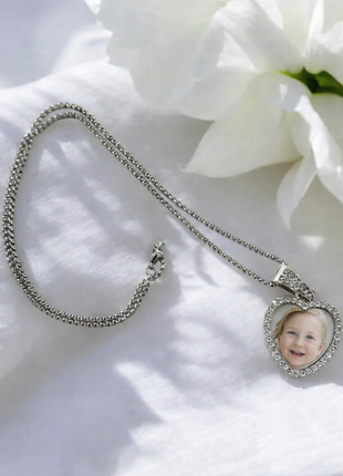 Personalised Heart Diamante Necklace