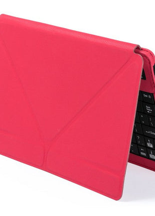 Bluetooth Keyboard Bluetooth Keyboard with Tablet Holder - siopashop.ie Red